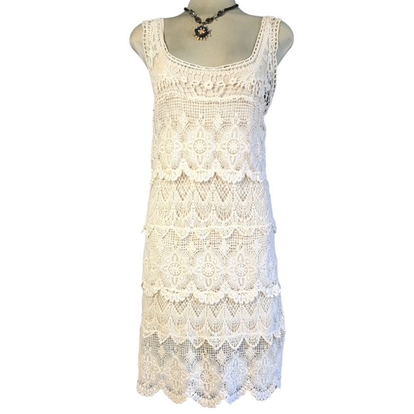 SOLITAIRE By Ravikhosla Ivory Lace Gorgeous  Dress Size S - Picture 14 of 16